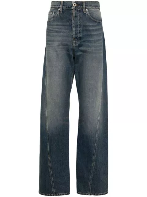 Lanvin straight-leg twist-detailed cotton jeans Men 0113