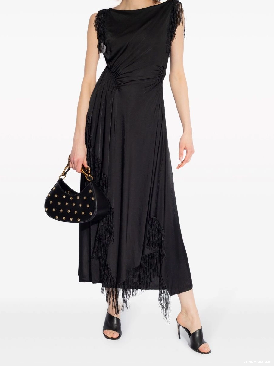 Cheap Lanvin Women embroidered-detailing dress midi 0311